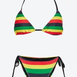 Colorful Striped Bikini Set NWT